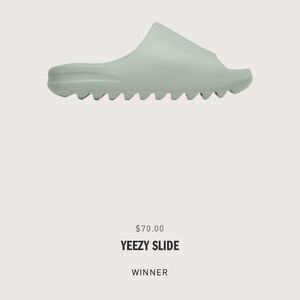 Yeezy slide size 6 color salt like new
